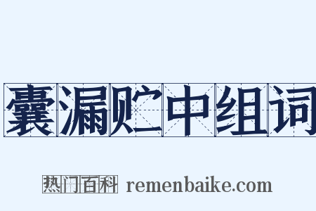 囊漏贮中组词是什么意思的图片